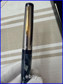 Bexley Goldline Sterling Silver Cap Fountain Pen Eggshell Green/Blue M Nib