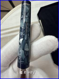 Bexley Goldline Sterling Silver Cap Fountain Pen Eggshell Green/Blue M Nib