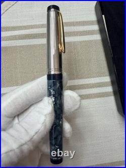 Bexley Goldline Sterling Silver Cap Fountain Pen Eggshell Green/Blue M Nib