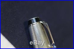 Boheme Montblanc Sterling Silver Fountain pen with Blue Synthetic Sapphire