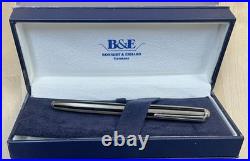 Bossert & Erhard B&E Fountain Pen c. 1990s Sterling & Black Box Compare
