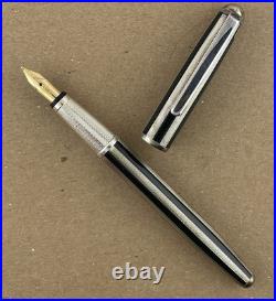 Bossert & Erhard B&E Fountain Pen c. 1990s Sterling & Black Box Compare