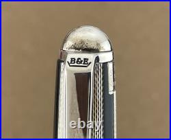 Bossert & Erhard B&E Fountain Pen c. 1990s Sterling & Black Box Compare