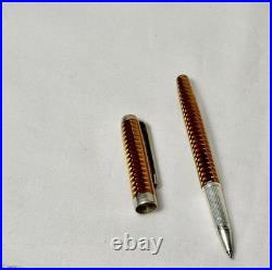 Bossert & Erhard B&E Guilloche Ballpoint Pen Germany Sterling Silver. 925