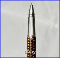 Bossert & Erhard B&E Guilloche Ballpoint Pen Germany Sterling Silver. 925