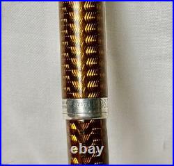 Bossert & Erhard B&E Guilloche Ballpoint Pen Germany Sterling Silver. 925