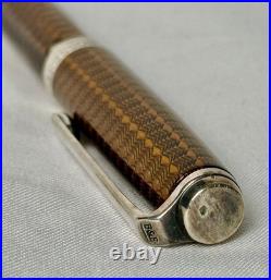 Bossert & Erhard B&E Guilloche Ballpoint Pen Germany Sterling Silver. 925