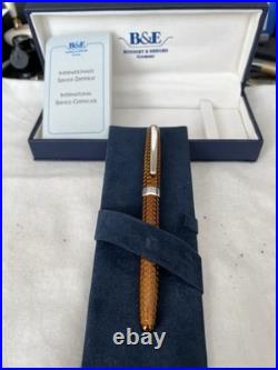 Bossert & Erhard Sterling Silver Gold Rollerball Pen Very Rare