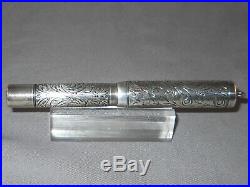 Boston Vintage Sterling Silver Ring Top Safety Pen-flexible medium -eyedropper