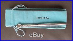 Boxed Tiffany Sterling Silver Medical Caduceus Symbol Sterling Ball Point Pen