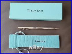 Boxed Tiffany Sterling Silver Medical Caduceus Symbol Sterling Ball Point Pen