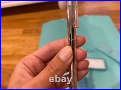 Brand New Nib Tiffany & Co. Executive T-clip Ball Point Pen Sterling Silver