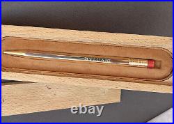 Bulgari Sterling Silver Pen Modeled as a N. 2 Pencil Coral Eraser Vintage in box