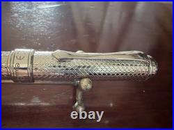 CESARE EMILIANO Vintage'90 925 Sterling Silver Engraved Rollerball Pen