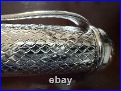 CESARE EMILIANO Vintage'90 925 Sterling Silver Engraved Rollerball Pen