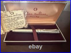 CESARE EMILIANO Vintage'90 925 Sterling Silver Engraved Rollerball Pen