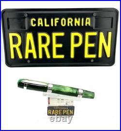 CLOSEOUT! ANCORA PERLA SEA GREEN Rollerball Pen LE500 Sterling Silver trim NEW