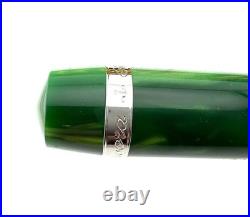 CLOSEOUT! ANCORA PERLA SEA GREEN Rollerball Pen LE500 Sterling Silver trim NEW