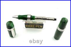 CLOSEOUT! ANCORA PERLA SEA GREEN Rollerball Pen LE500 Sterling Silver trim NEW