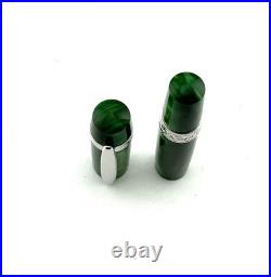 CLOSEOUT! ANCORA PERLA SEA GREEN Rollerball Pen LE500 Sterling Silver trim NEW