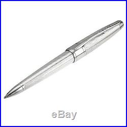 CROSS APOGEE Ballpoint Pen BRUSHED STERLING SILVER & PLATINUM PLATE New