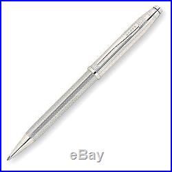 CROSS Century II Ballpoint Pen STERLING SILVER, DEEP CUT USA MaDe NEW