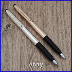 CROSS Century Rollerball Pens Sterling Silver & 14Kt Rolled Gold IRELAND 70s