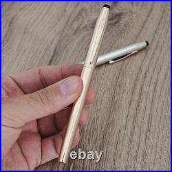 CROSS Century Rollerball Pens Sterling Silver & 14Kt Rolled Gold IRELAND 70s