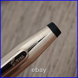 CROSS Century Rollerball Pens Sterling Silver & 14Kt Rolled Gold IRELAND 70s