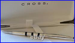 CROSS Century STERLING SILVER & Black Stylish Ballpoint Pen Excellent Cond, Box