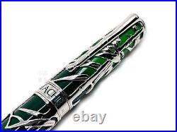 Caran d'Ache Limited Edition 88 Jade Bamboo Sterling Silver Fountain Pen