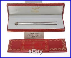 Cartier Vendome 925 sterling silver ballpoint pen new old stock mint in box