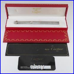 Cartier Vendome Oval Sterling Silver 925 Ballpoint Pen with Box FREE SHIPPING