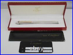 Cartier Vendome Sterling Silver 925 GT Ballpoint Pen FREE SHIPPING WORLDWIDE