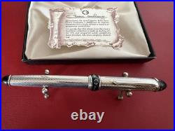 Cesare Emiliano 925 Solid Silver Fountain Pen Hand-Finished In Box NOS