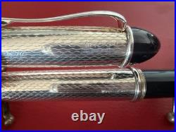 Cesare Emiliano 925 Solid Silver Fountain Pen Hand-Finished In Box NOS