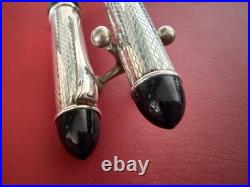 Cesare Emiliano 925 Solid Silver Fountain Pen Hand-Finished In Box NOS