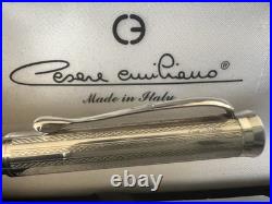Cesare Emiliano Silver 925 Guilloché Hand-Engraved Ballpoint Pen Warranty
