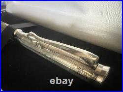 Cesare Emiliano Silver 925 Guilloché Hand-Engraved Ballpoint Pen Warranty