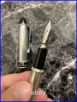 Cesare Emiliano Solid 925 Sterling Silver Fountain Pen New