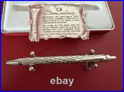 Cesare Emiliano Sterling Silver 925 Solid Pen Ballpoint Vintage Relief Weave