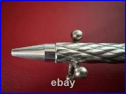 Cesare Emiliano Sterling Silver 925 Solid Pen Ballpoint Vintage Relief Weave