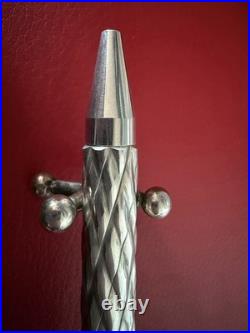 Cesare Emiliano Sterling Silver 925 Solid Pen Ballpoint Vintage Relief Weave