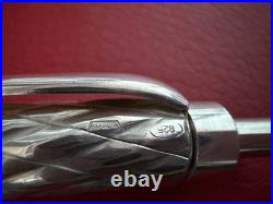 Cesare Emiliano Sterling Silver 925 Solid Pen Ballpoint Vintage Relief Weave