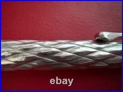 Cesare Emiliano Sterling Silver 925 Solid Pen Ballpoint Vintage Relief Weave