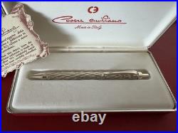 Cesare Emiliano Sterling Silver 925 Solid Pen Ballpoint Vintage Relief Weave