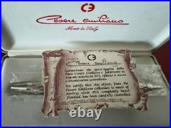 Cesare Emiliano Sterling Silver 925 Solid Pen Ballpoint Vintage Relief Weave