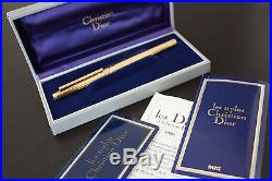 Christian DIOR Fountain Pen in Vermeil (Gold plated 925 Sterling Silver), Box