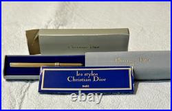 Christian Dior Stylo Lady 925 Sterling Silver 41105 Vermeil Ballpoint Swiss Made