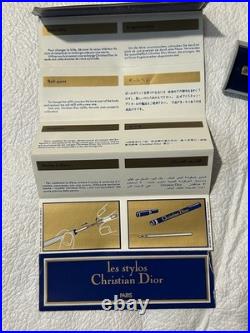 Christian Dior Stylo Lady 925 Sterling Silver 41105 Vermeil Ballpoint Swiss Made
